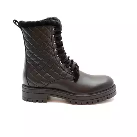 Lara Shearling Combat Boots for Women