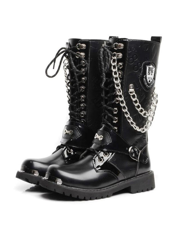 leather motorcycle boots, army combat boots