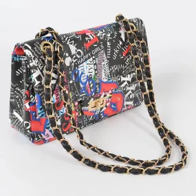 Letter Print Shoulder Bag for 3AM