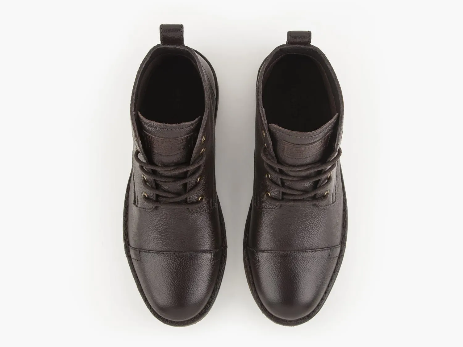 Levi's Dark Brown Lace Up Leather Track Boots