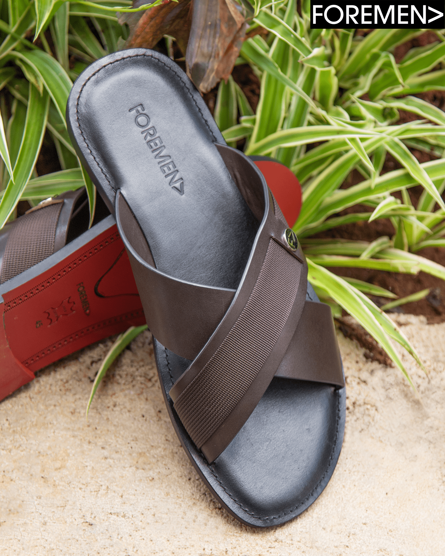 LIMA Coffee Leather Sandals