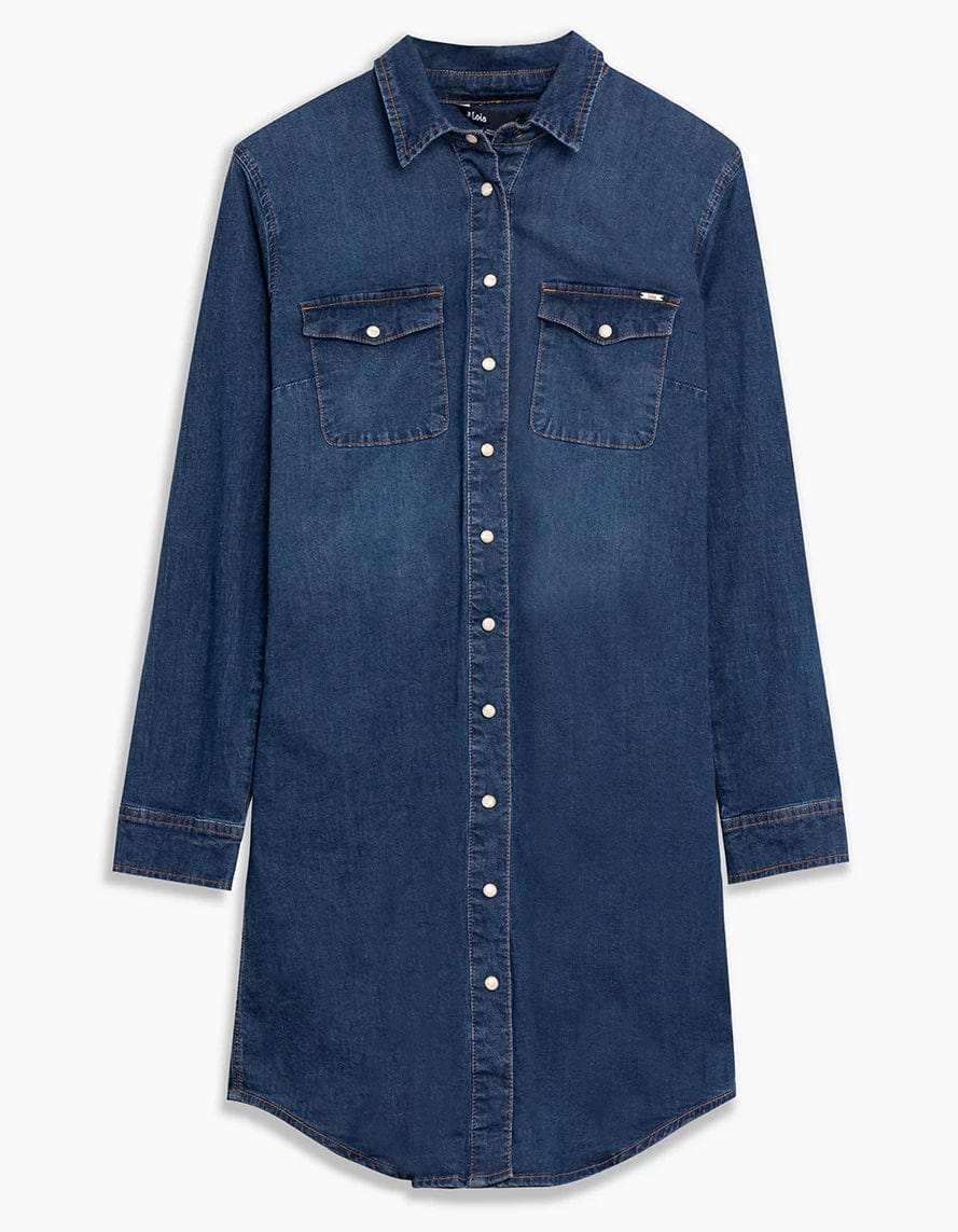 Lois Long Sleeve Denim Shirt Dress Gianna