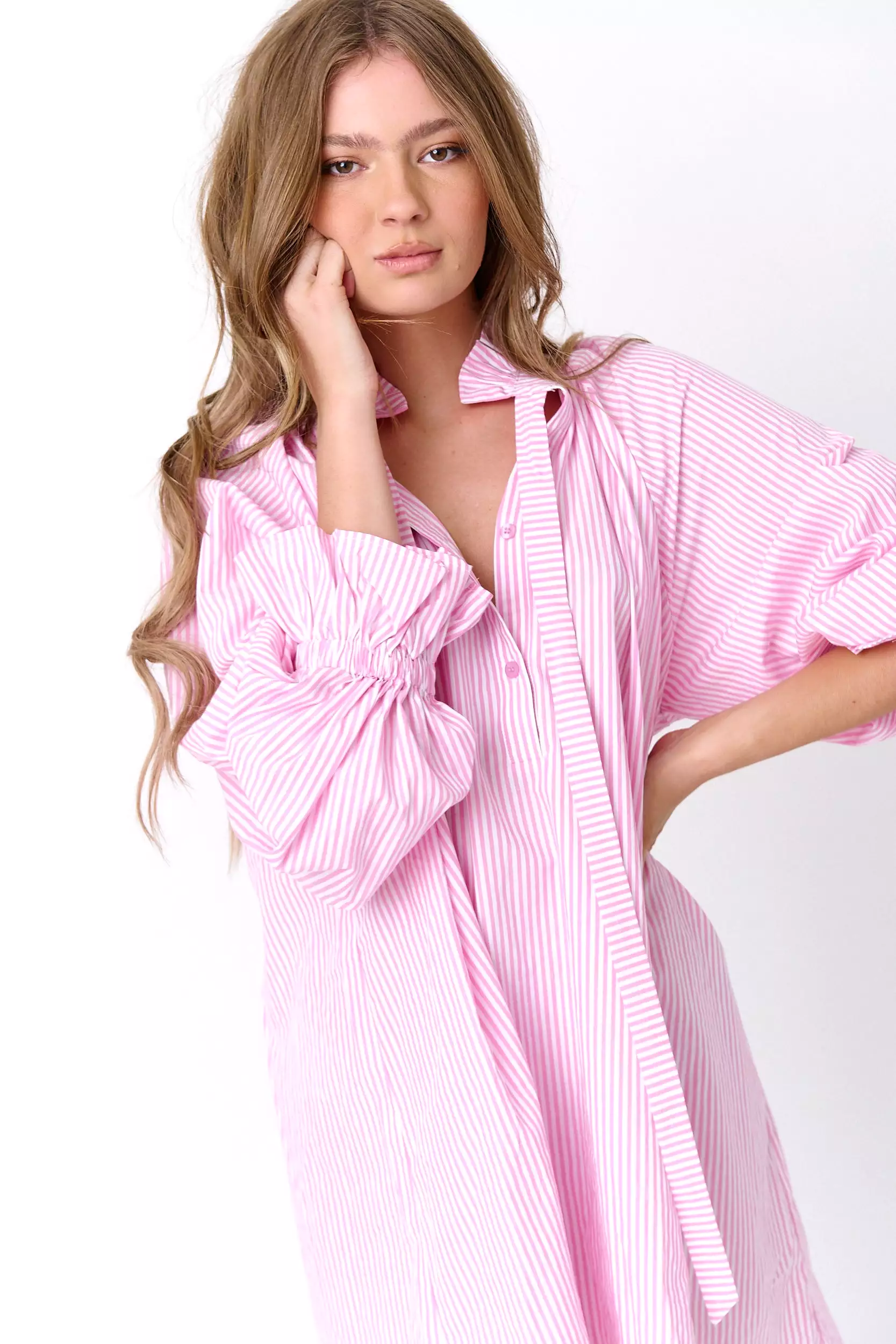 Lycium Pink Stripe Dress