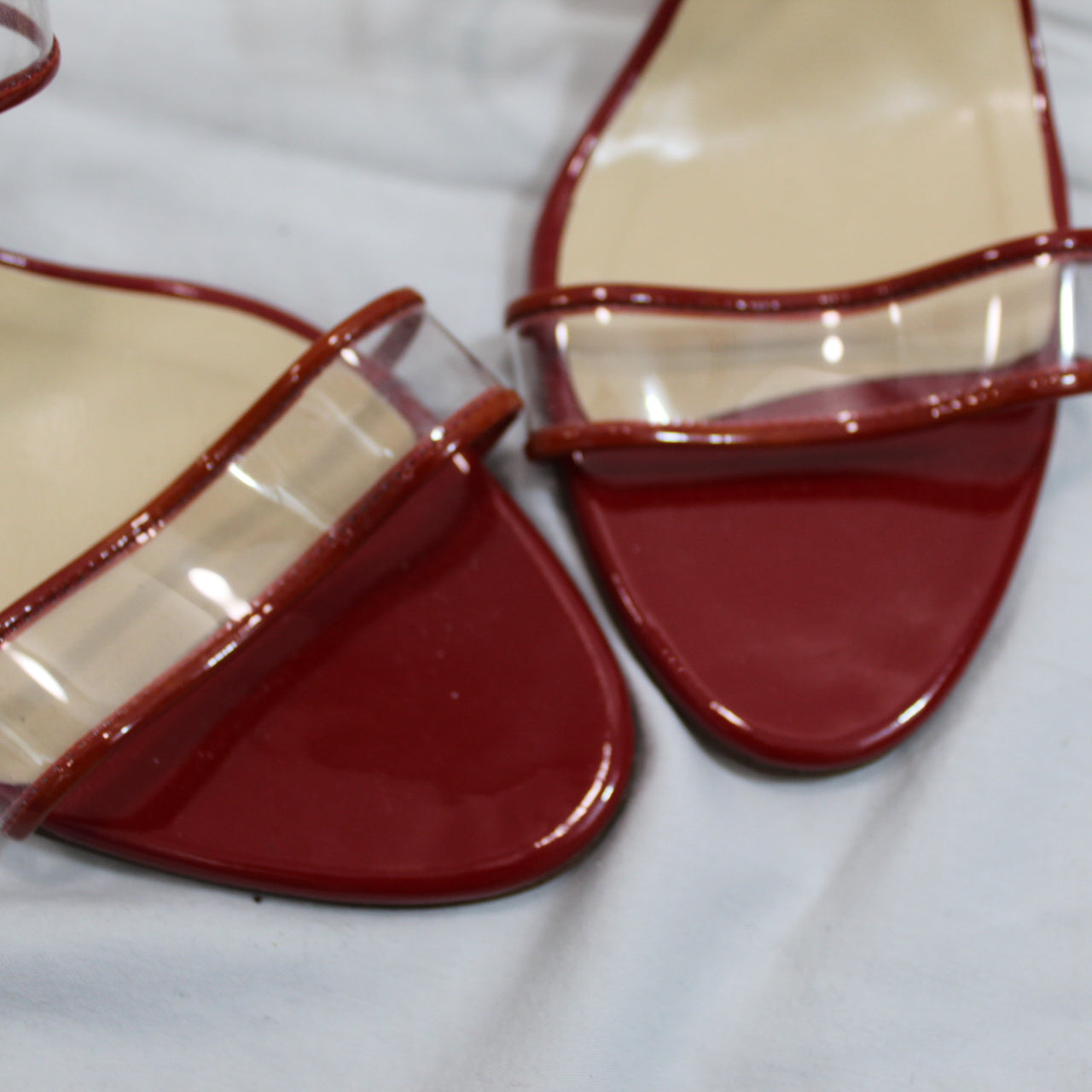 Manolo Blahnik Scarlet Patent Sandals 38.5