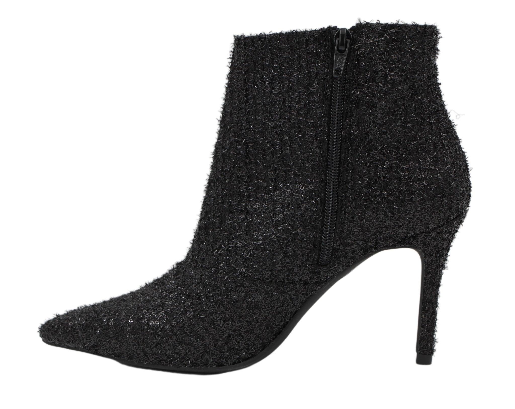 MARIAN Black Sequins High Heel Ankle Boot