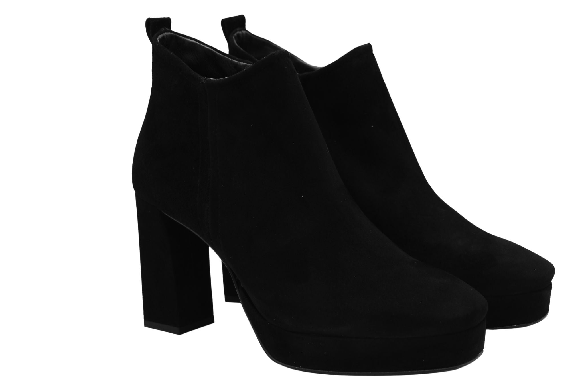 Marian Black Suede Platform Shoe