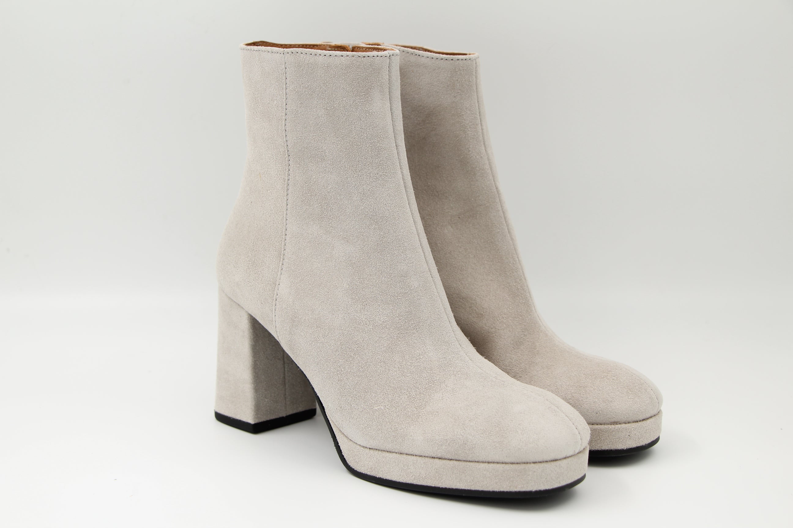 MARIAN Stone Suede Platform Ankle Boot SHIR