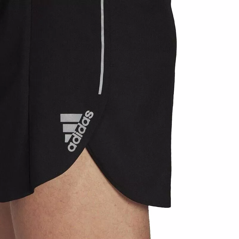 mens adidas running shorts black reflective gym fitness