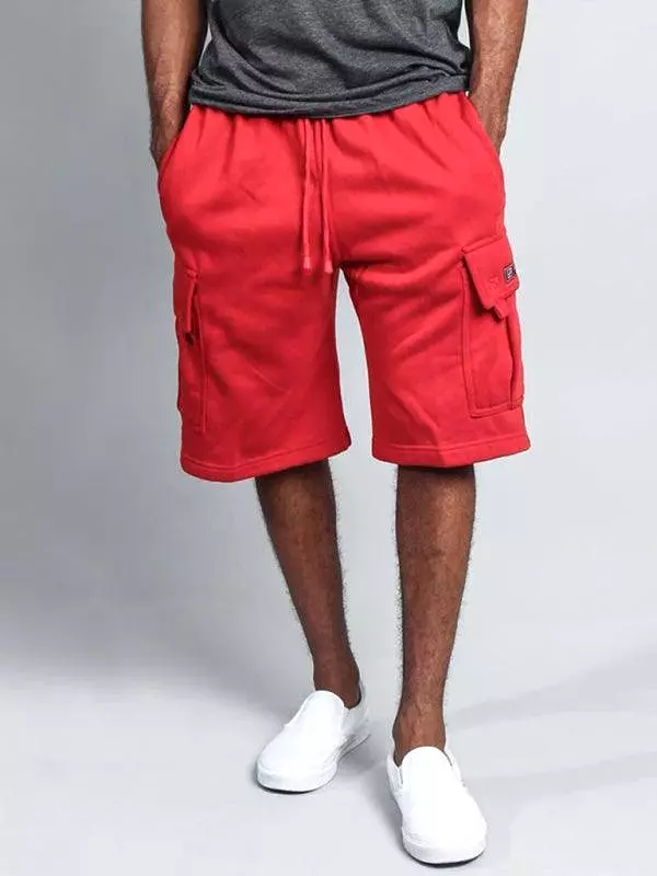 Men's Linen Cargo Shorts - Straight-Leg Style