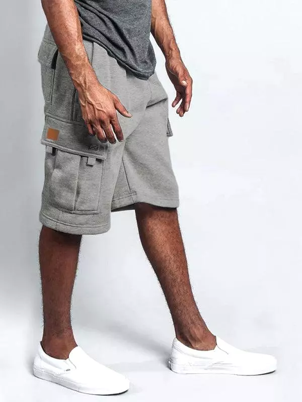 Men's Linen Cargo Shorts - Straight-Leg Style