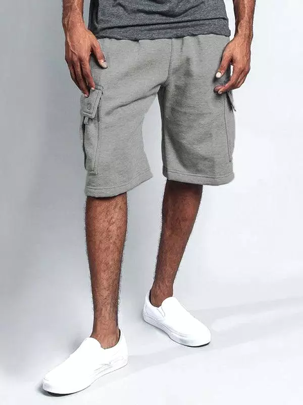 Men's Linen Cargo Shorts - Straight-Leg Style