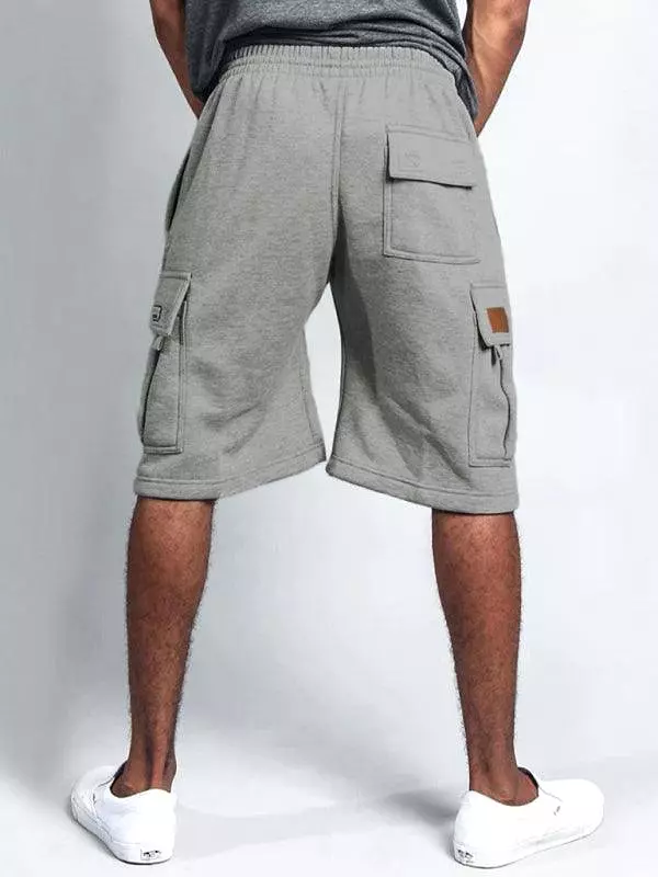 Men's Linen Cargo Shorts - Straight-Leg Style