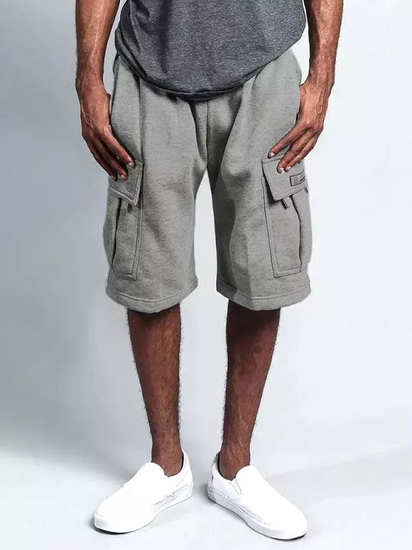 Men's Linen Cargo Shorts - Straight-Leg Style