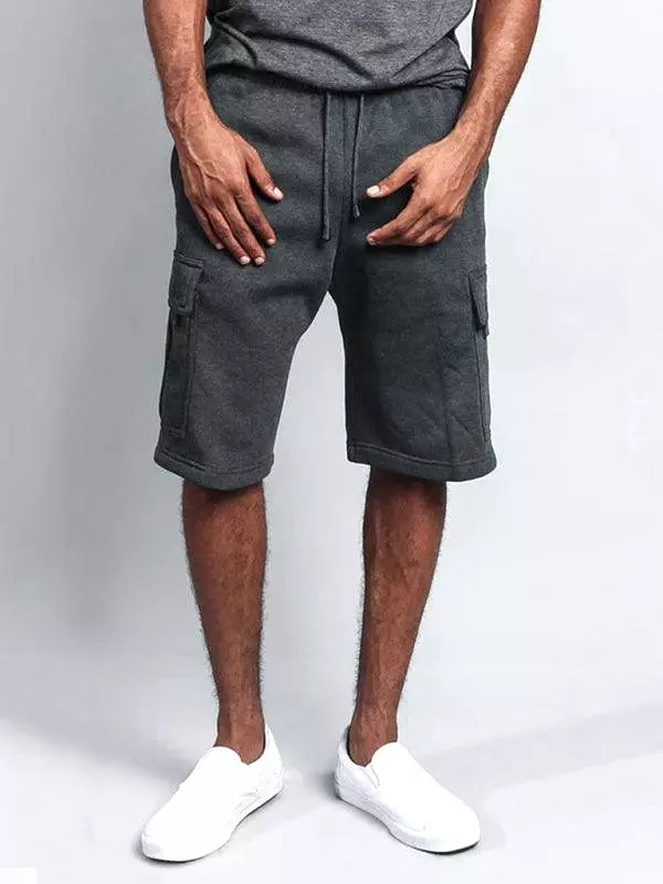 Men's Linen Cargo Shorts - Straight-Leg Style