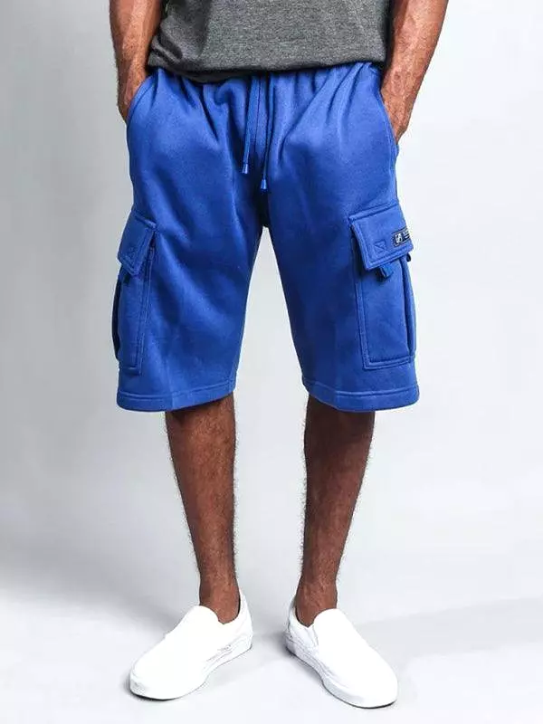 Men's Linen Cargo Shorts - Straight-Leg Style