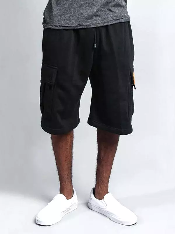 Men's Linen Cargo Shorts - Straight-Leg Style