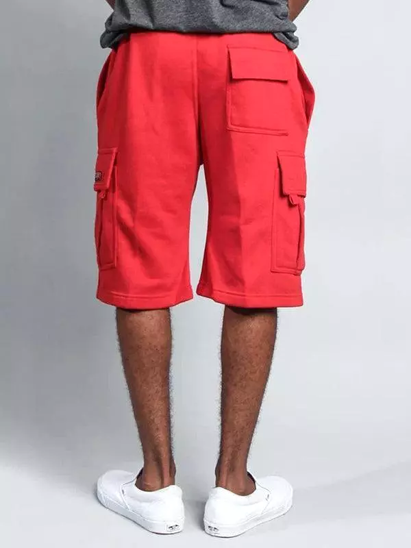 Men's Linen Cargo Shorts - Straight-Leg Style