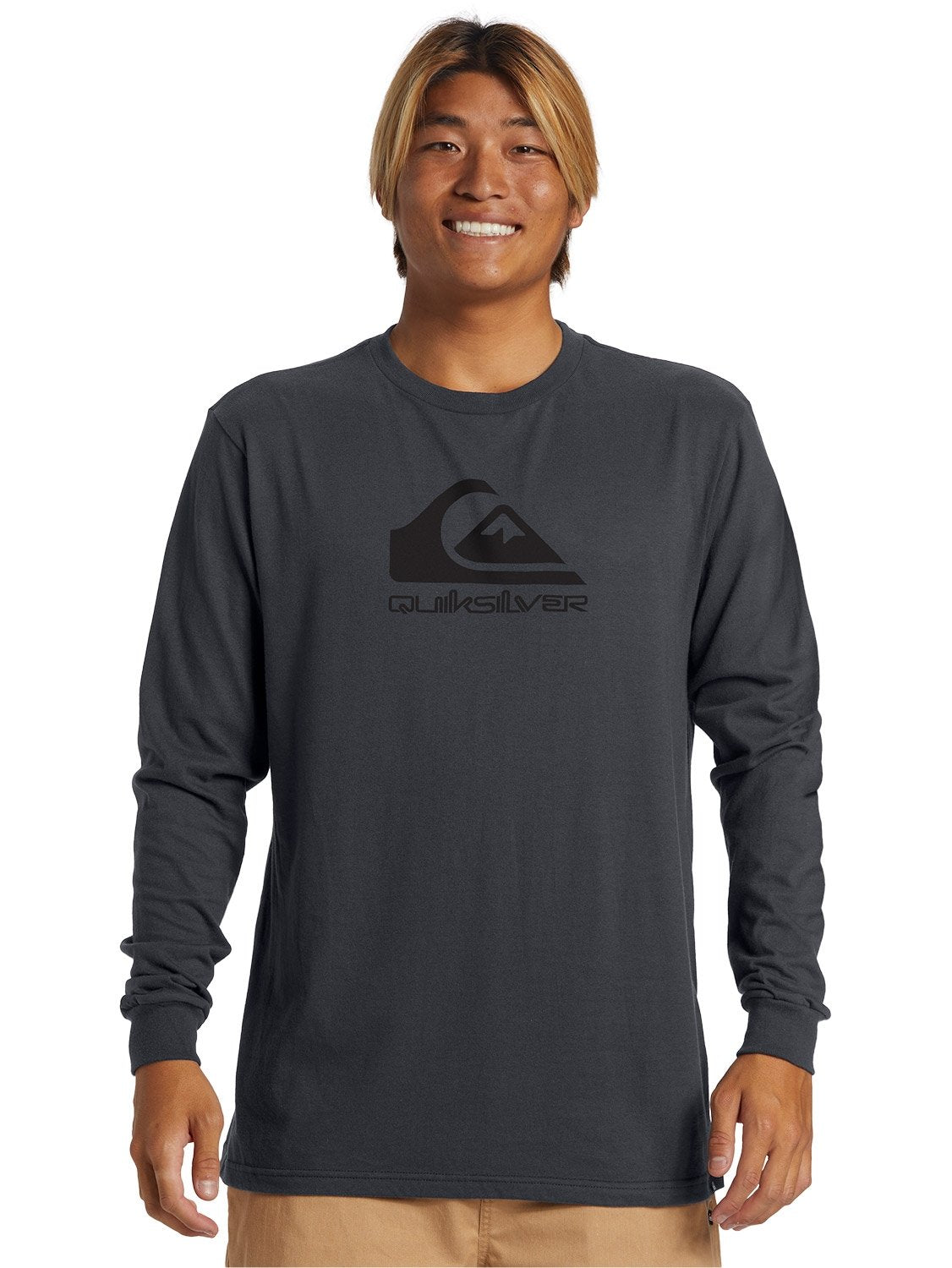 Mens Quiksilver Logo Long Sleeve T-Shirt