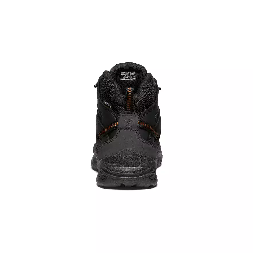 Men's waterproof circadia mid boots in black and curry color.