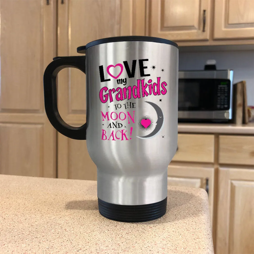 Metal Coffee and Tea Travel, Love My Grandkids - To the Moon and Back: Buy Now