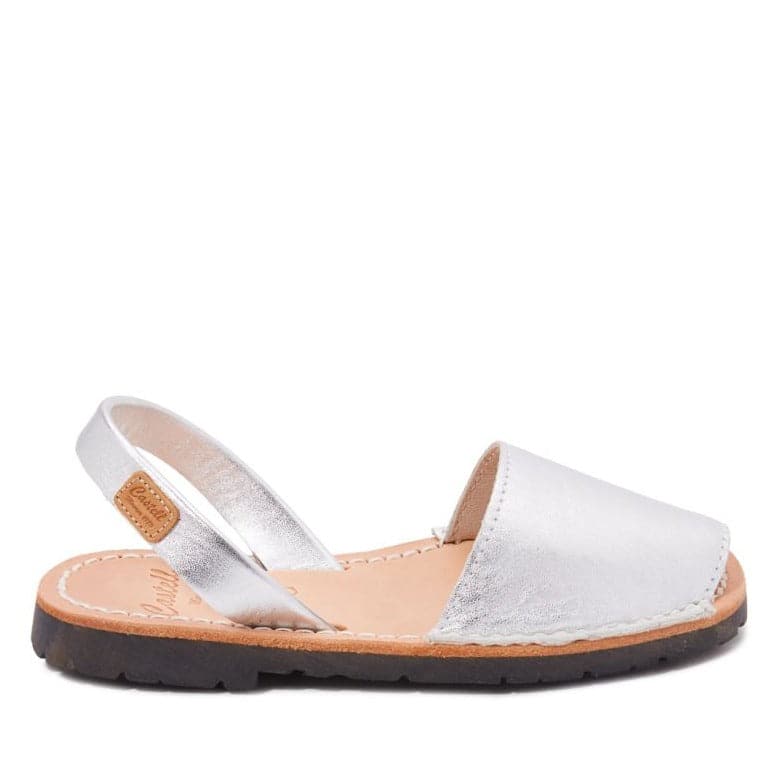 Metallic leather sandals for kids - Iker-1097, metallic finish.