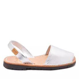 Metallic leather sandals for kids - Iker-1097, metallic finish.