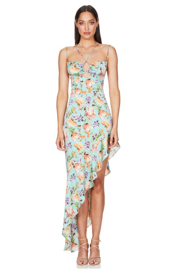 Mint floral maxi dress - Simone style