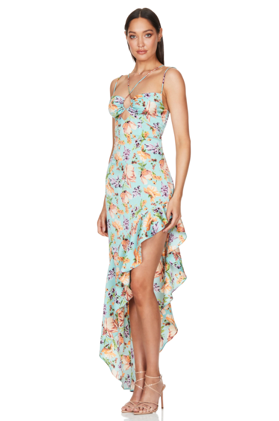 Mint floral maxi dress - Simone style