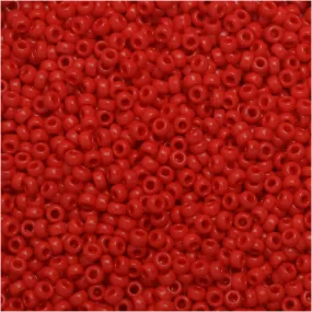 Miyuki Round Seed Beads, 15/0, #9408 Opaque Red (8.2 Gram Tube)