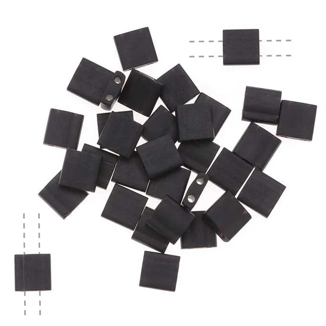 Miyuki Tila 2 Hole Square Beads Matte Black 7.2Gr