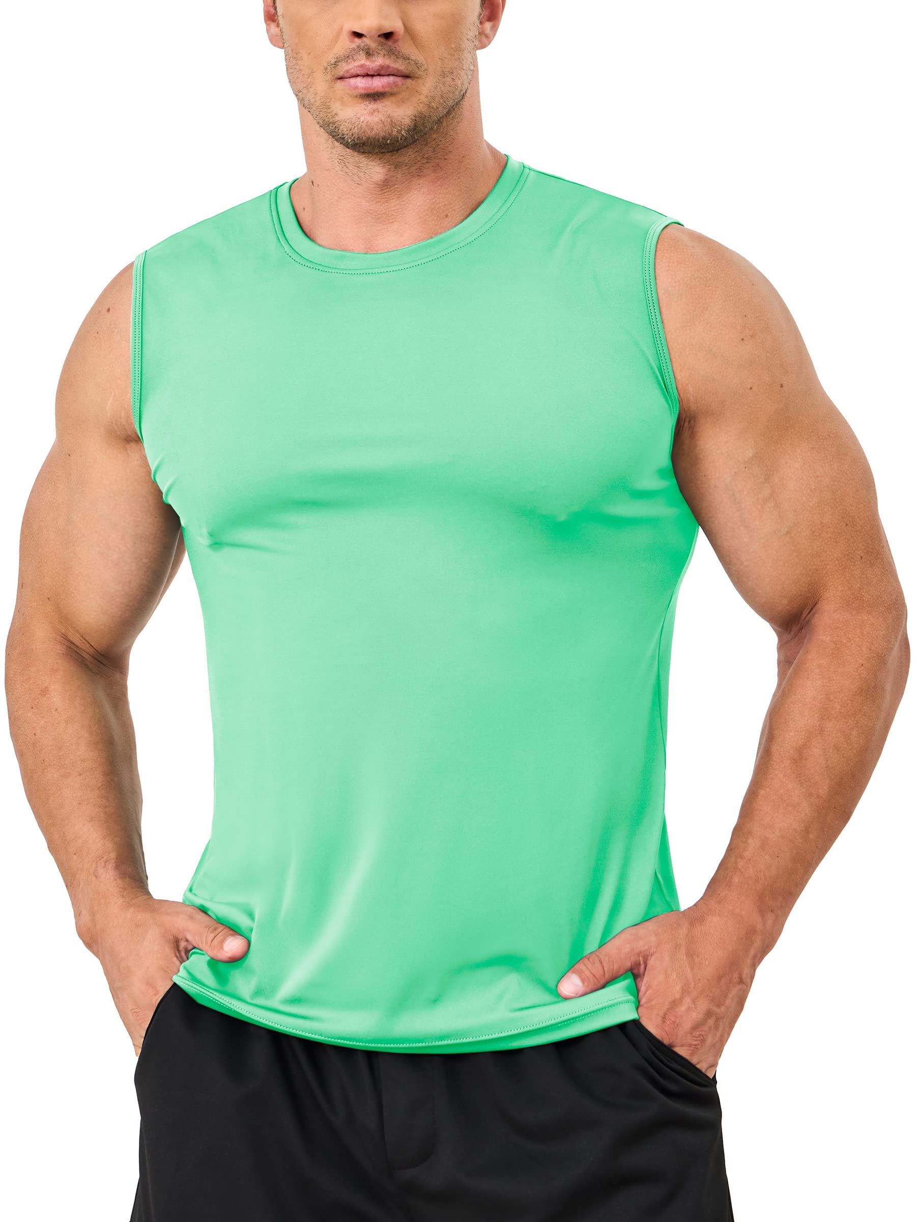 Modern Mens UPF 50+ Tank Tops - Quick Dry Sleeveless Shirts for Summer Gym, Fitness, Running, and Swimming