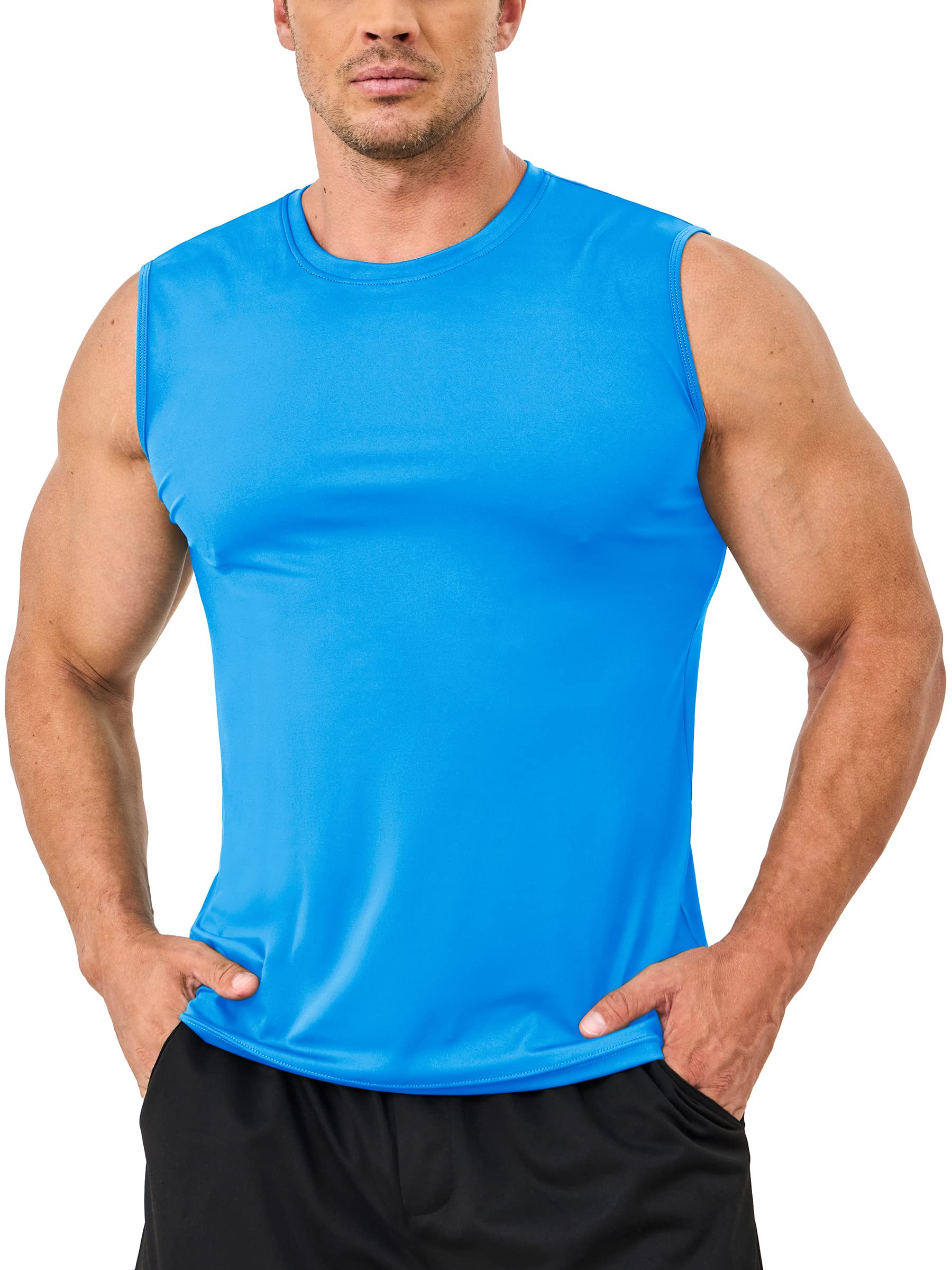 Modern Mens UPF 50+ Tank Tops - Quick Dry Sleeveless Shirts for Summer Gym, Fitness, Running, and Swimming