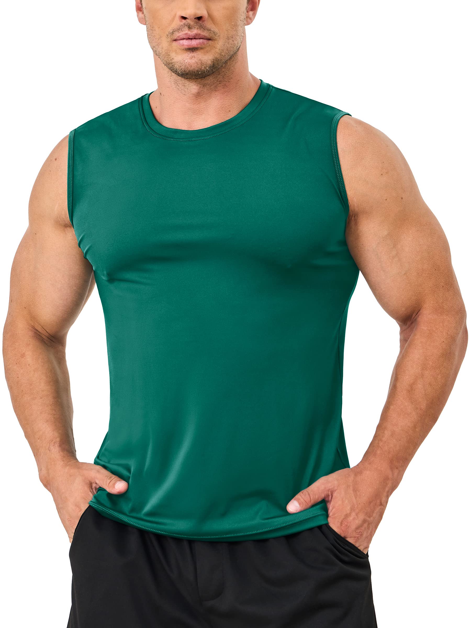 Modern Mens UPF 50+ Tank Tops - Quick Dry Sleeveless Shirts for Summer Gym, Fitness, Running, and Swimming