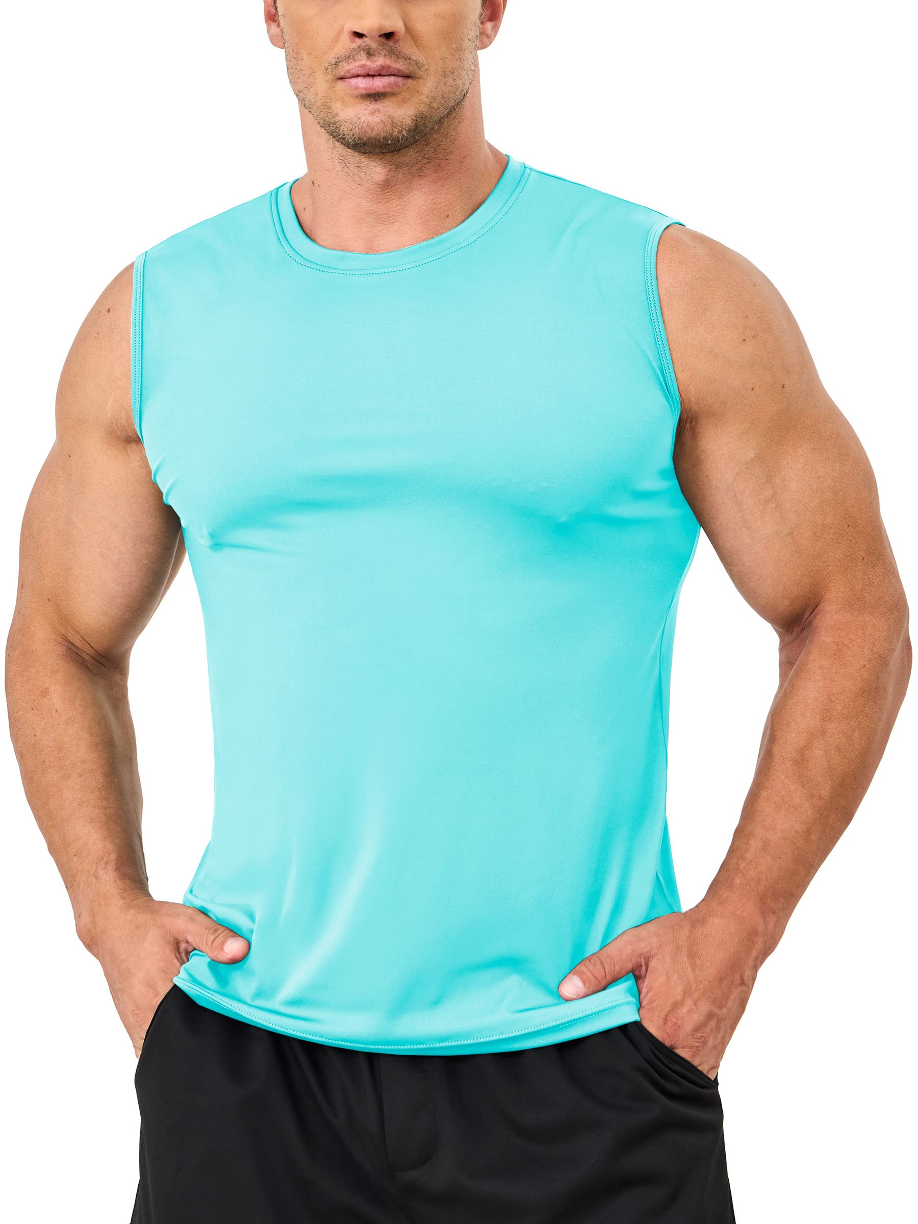 Modern Mens UPF 50+ Tank Tops - Quick Dry Sleeveless Shirts for Summer Gym, Fitness, Running, and Swimming