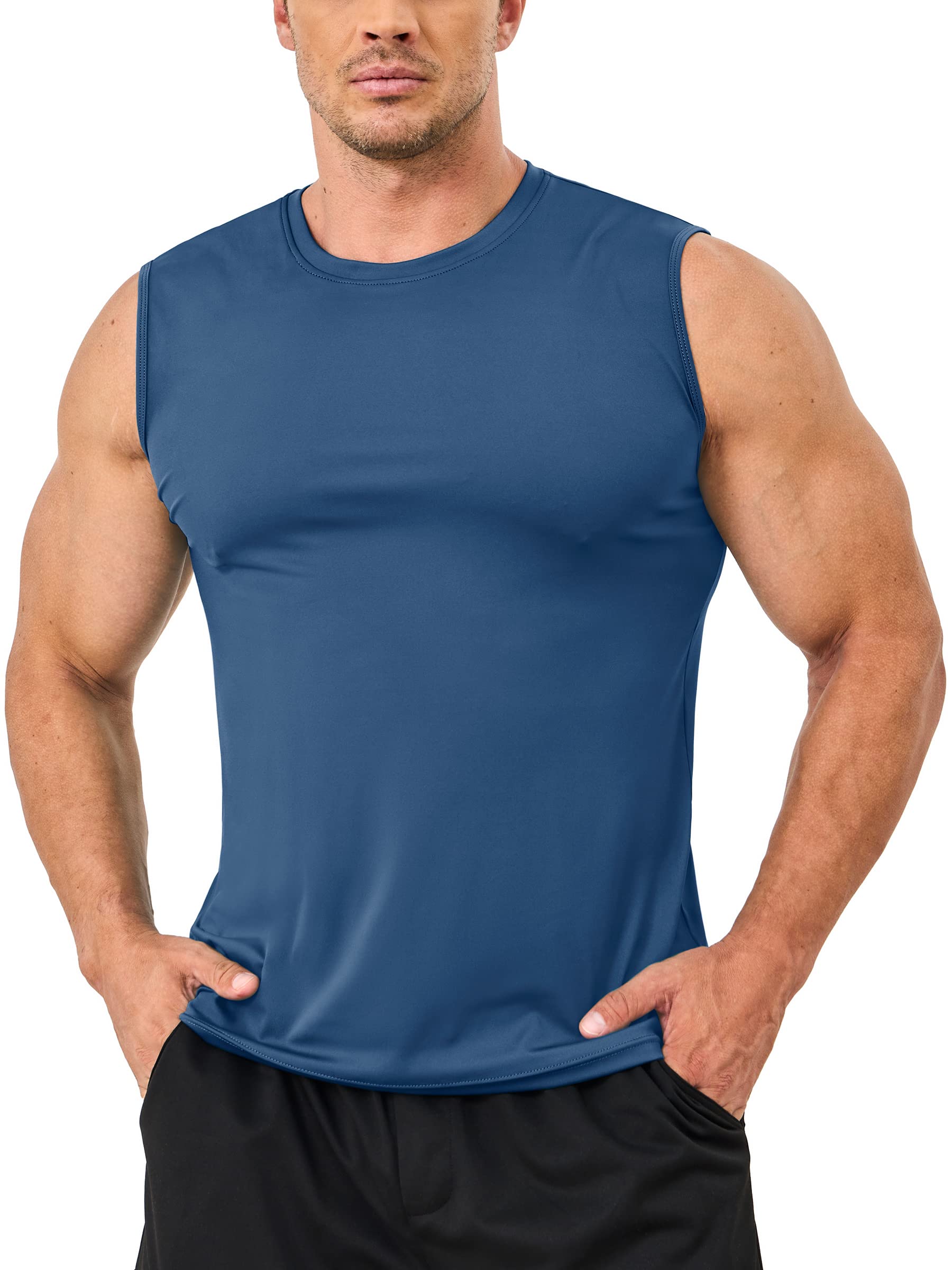 Modern Mens UPF 50+ Tank Tops - Quick Dry Sleeveless Shirts for Summer Gym, Fitness, Running, and Swimming