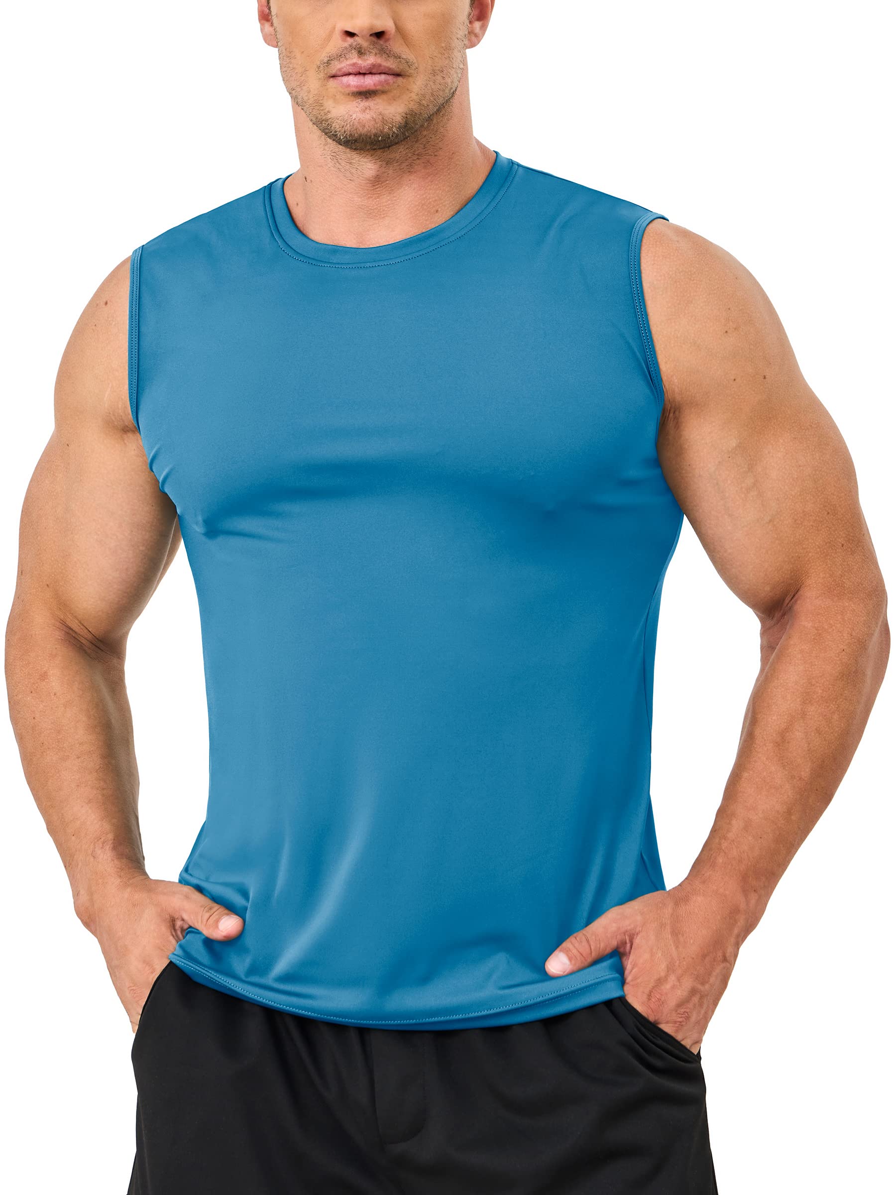 Modern Mens UPF 50+ Tank Tops - Quick Dry Sleeveless Shirts for Summer Gym, Fitness, Running, and Swimming