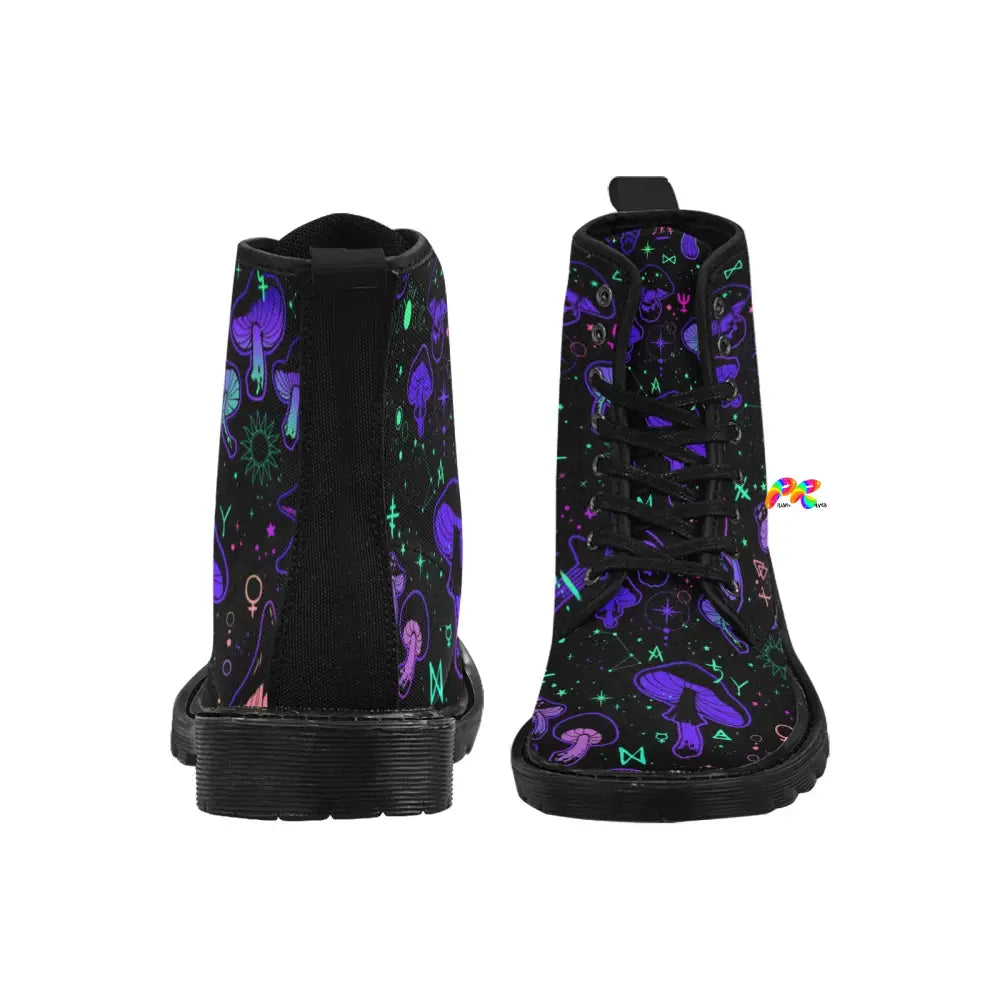 Mushroom Cult Lace-up Rave Boots