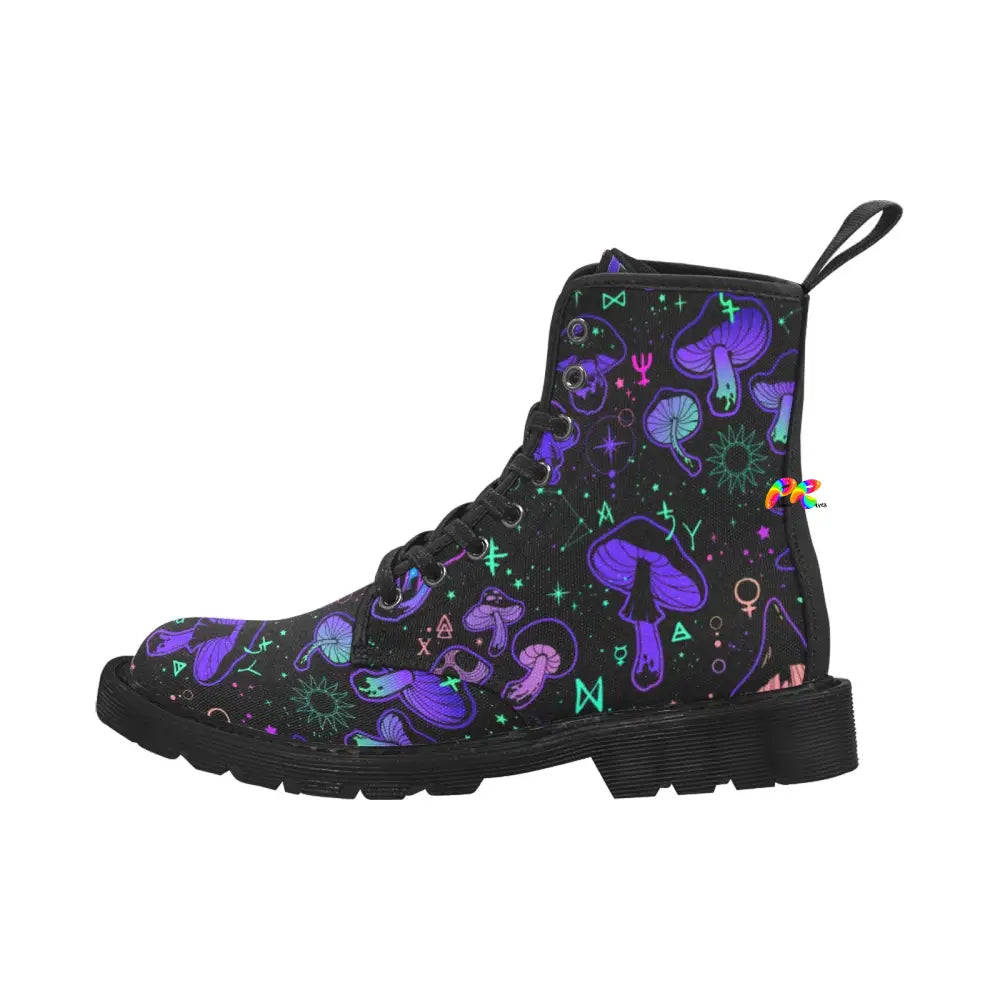 Mushroom Cult Lace-up Rave Boots