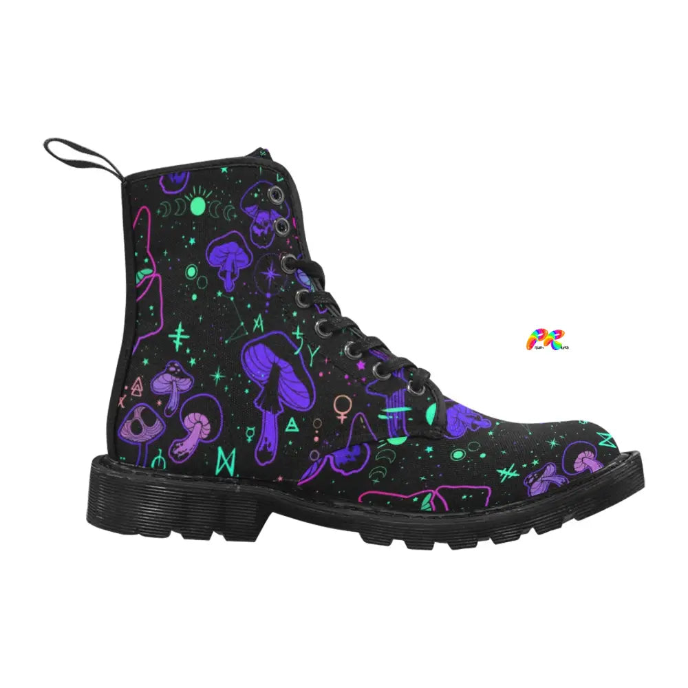 Mushroom Cult Lace-up Rave Boots