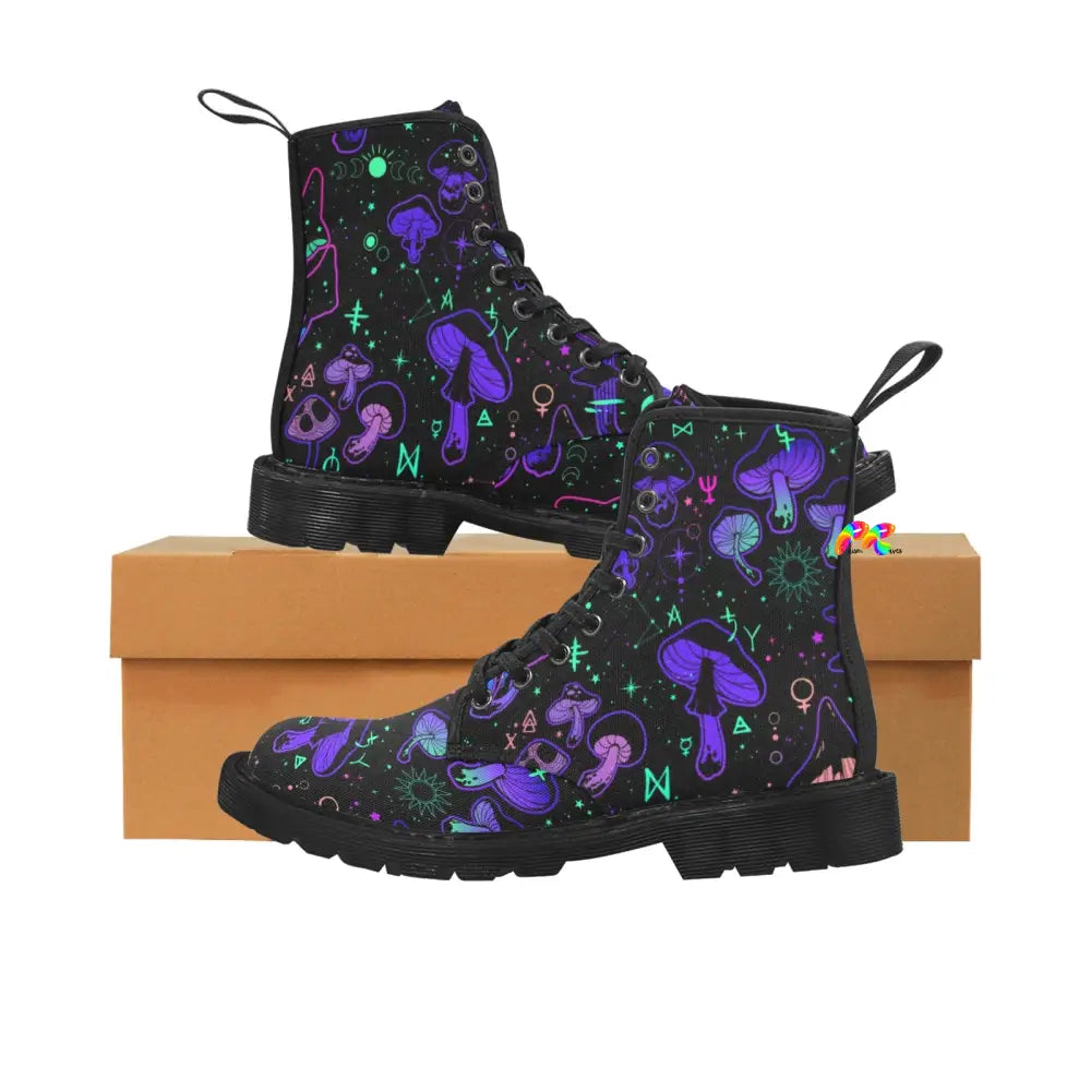 Mushroom Cult Lace-up Rave Boots