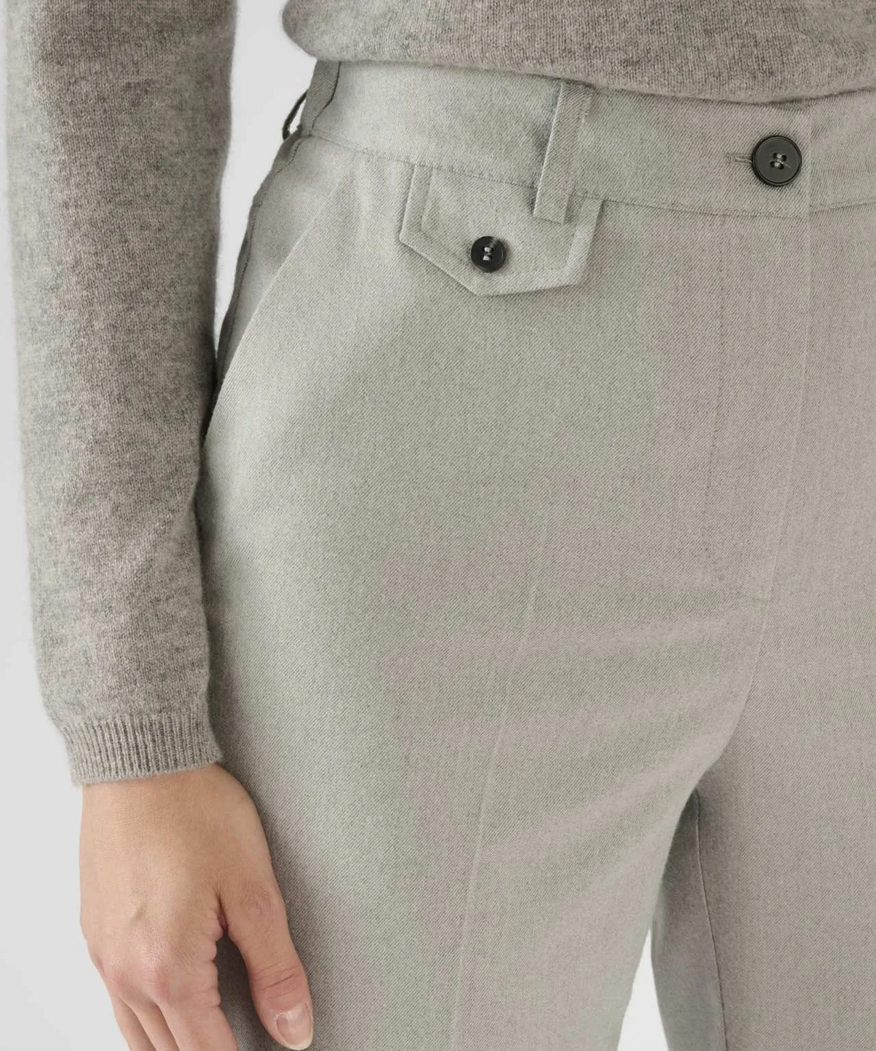 Narrow Leg Trousers with Pocket Detail