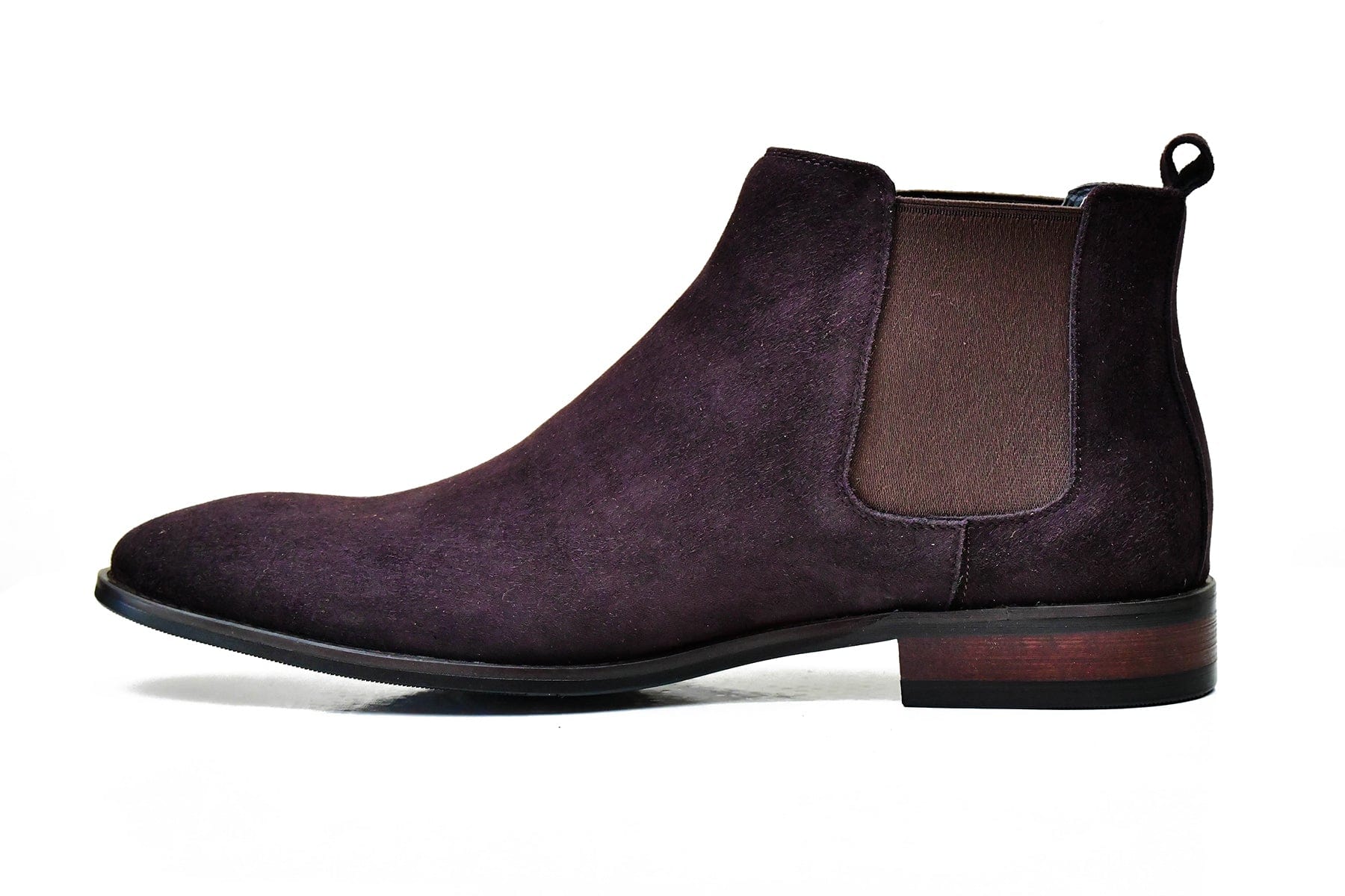 Nevada chelsea boot in suede with raisin color