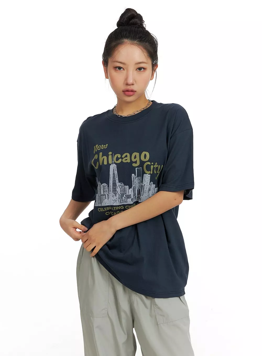 New Chicago City T-Shirt Oversized CM408