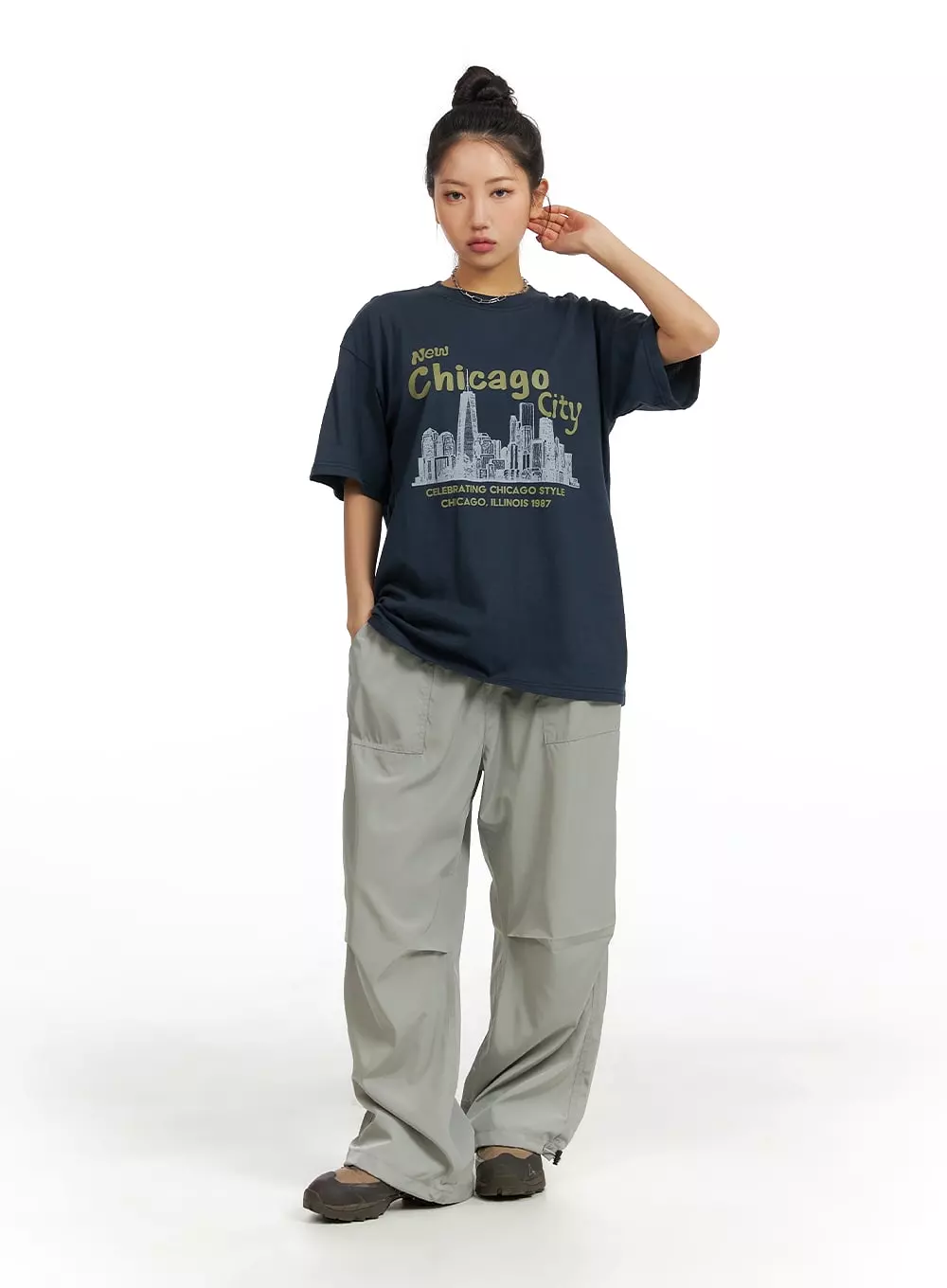 New Chicago City T-Shirt Oversized CM408