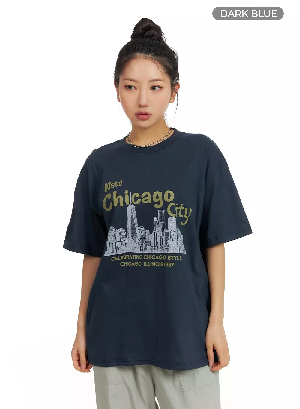 New Chicago City T-Shirt Oversized CM408