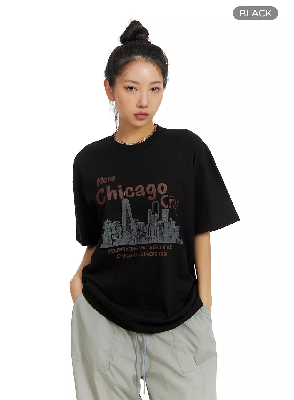 New Chicago City T-Shirt Oversized CM408