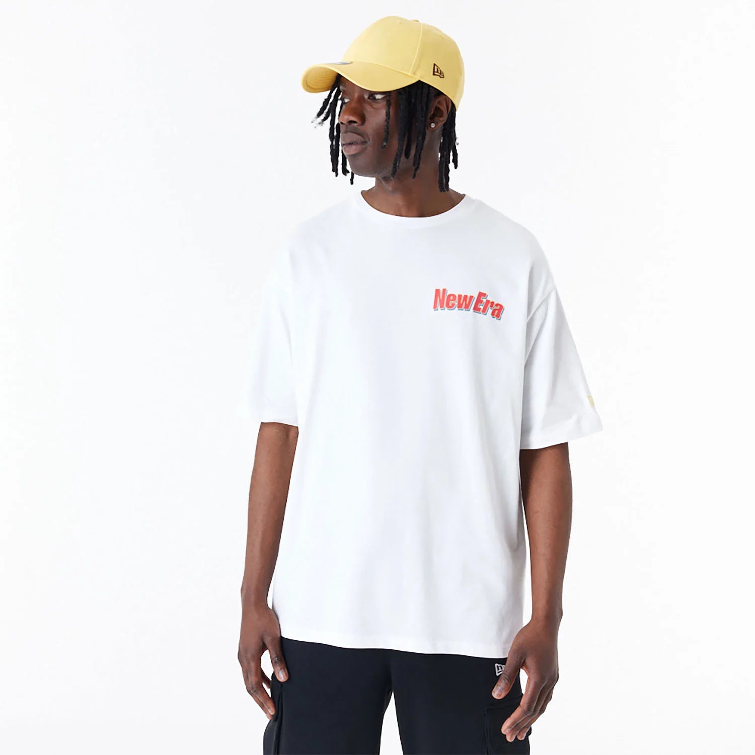 NEW ERA White Oversized T-Shirt - Character Graphic