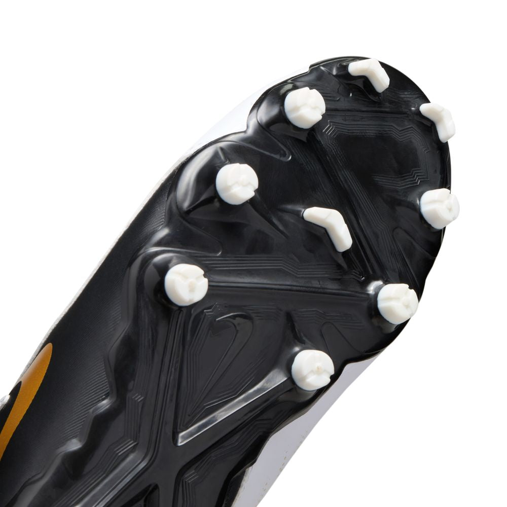 Nike Phantom GX2 Academy FG Junior Football Boots White Black Metallic Gold