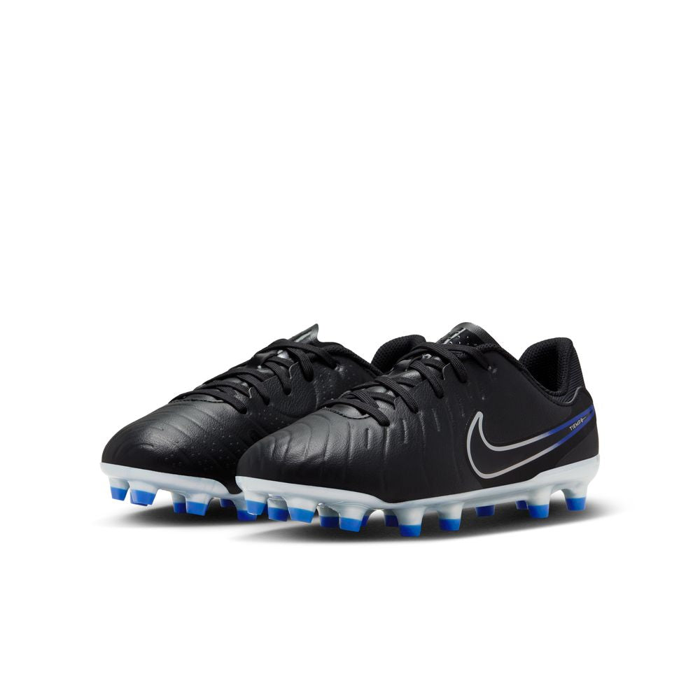 Nike Tiempo Legend 10 Academy Jnr FG/MG Soccer Cleats Black Chrome Hyper Royal