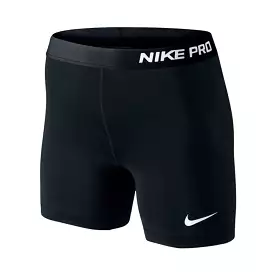 Nike Women's Black and White Compression Shorts - 5 Pro